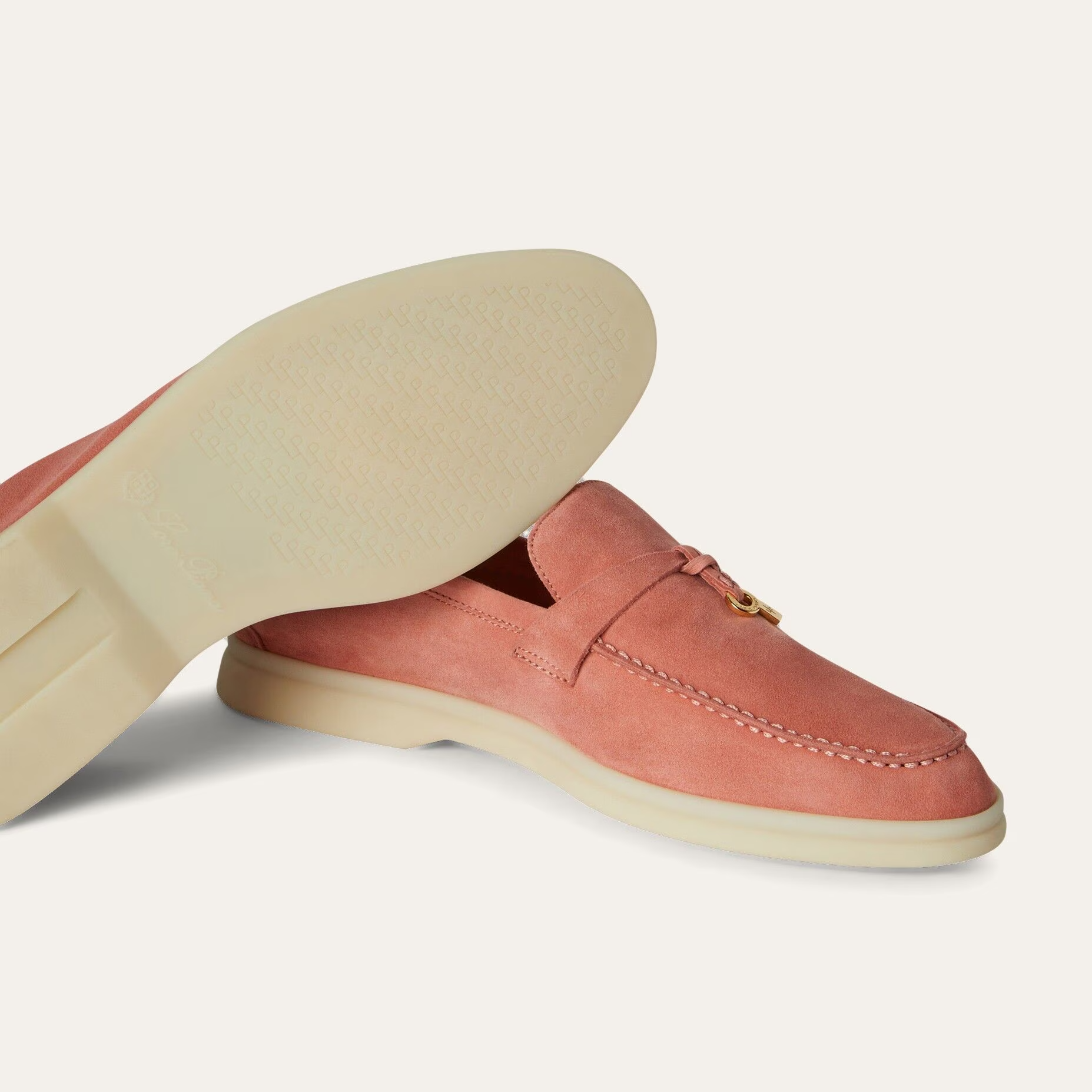 Loro Piana Summer Charms Walk Loafer Suede - Sorbet Pink (303J)