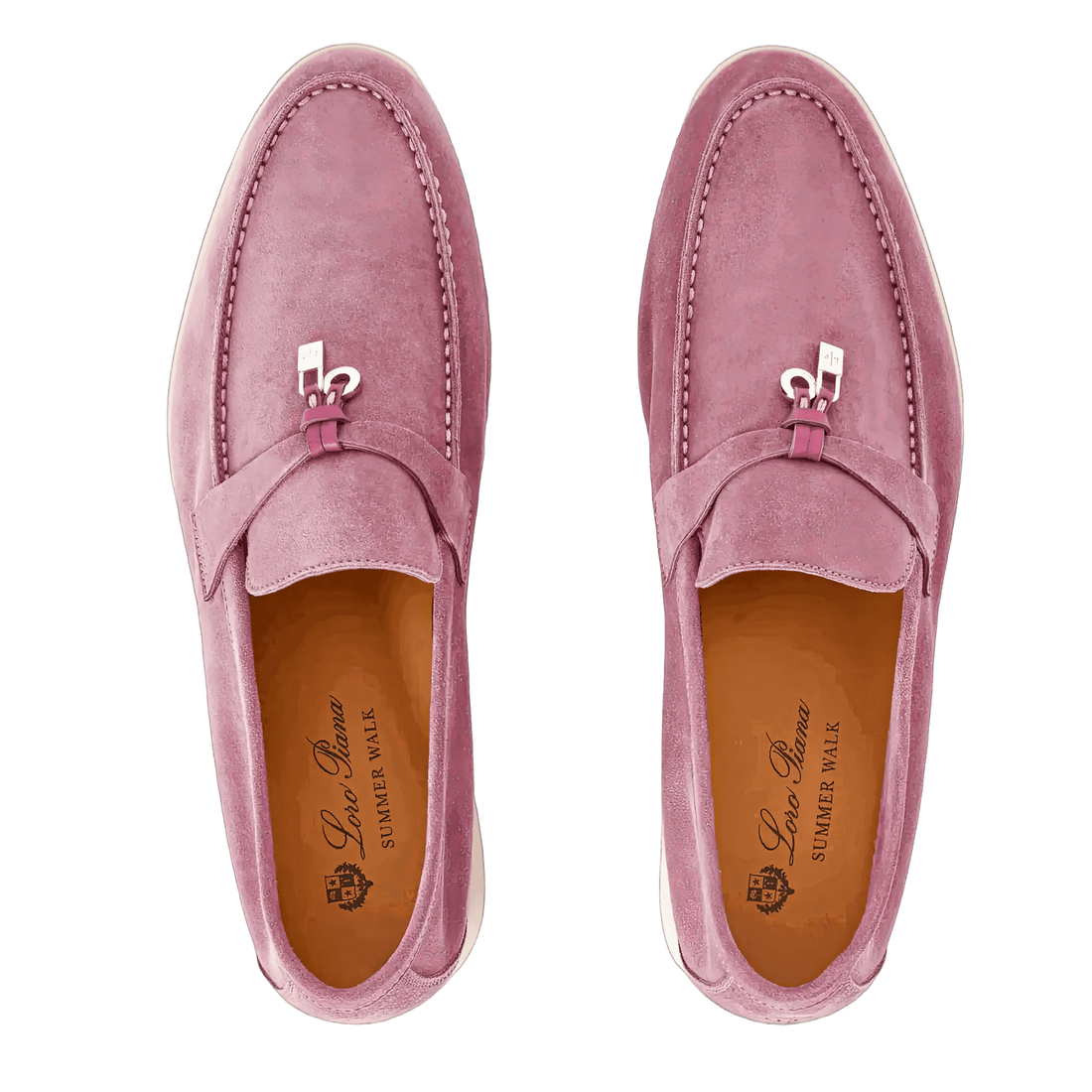 Loro Piana Summer Charms Suede Loafers - Wild Mauve (015)
