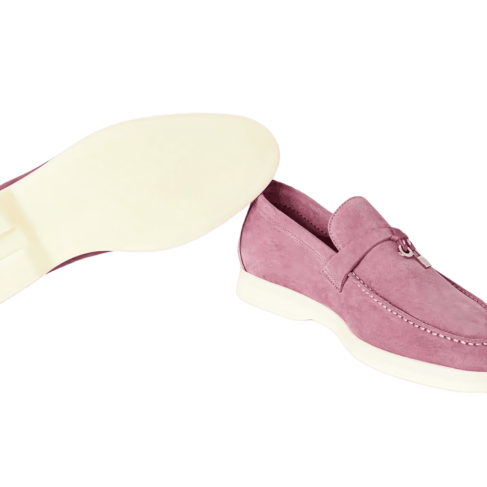 Loro Piana Summer Charms Walk Suede Loafers -  Wild Mauve