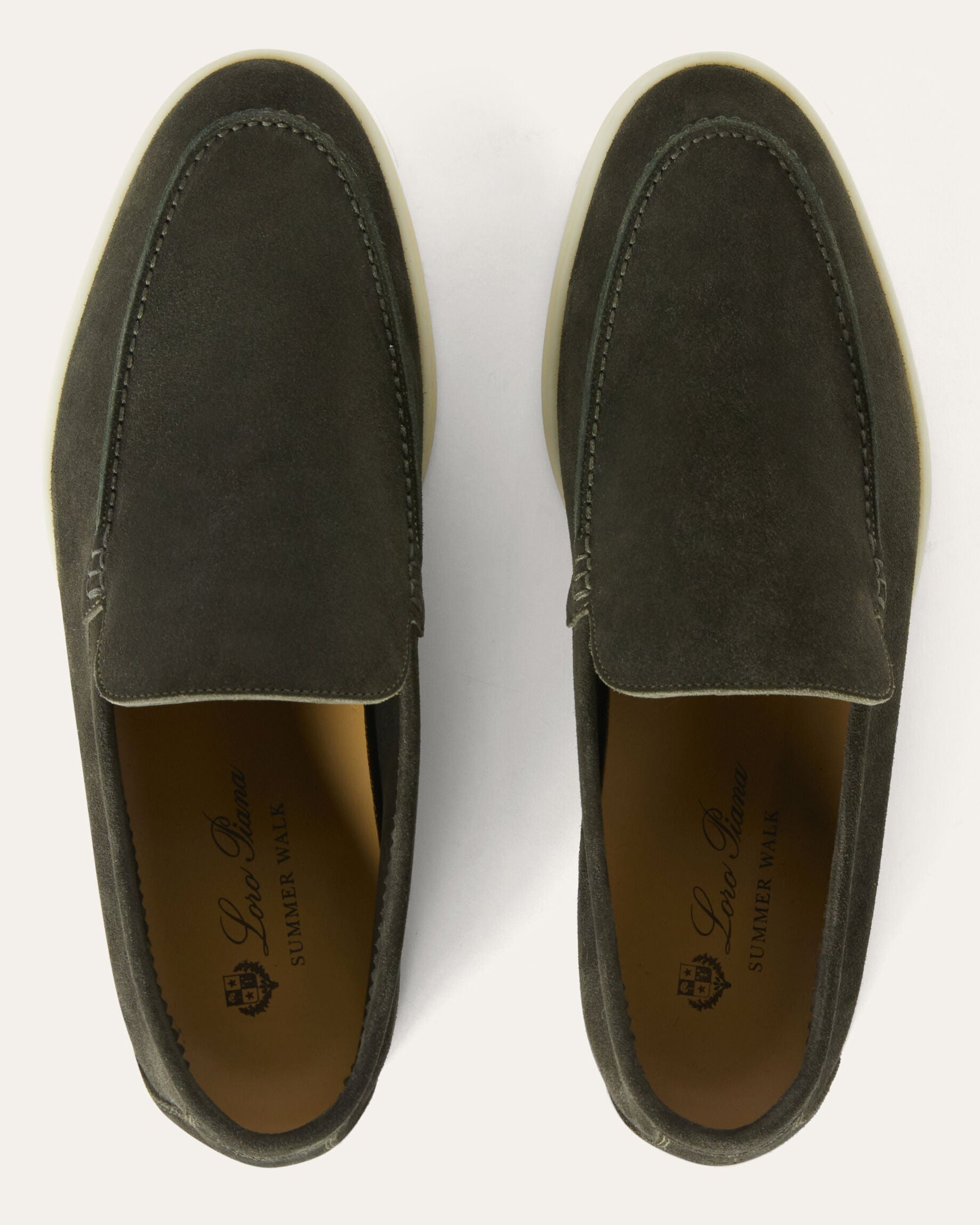 Loro Piana Summer Walk Suede Loafers - Mimetico (50ZK)