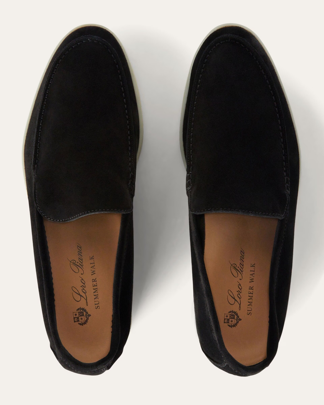Loro Piana Summer Walk Suede Loafer - Black (8000)