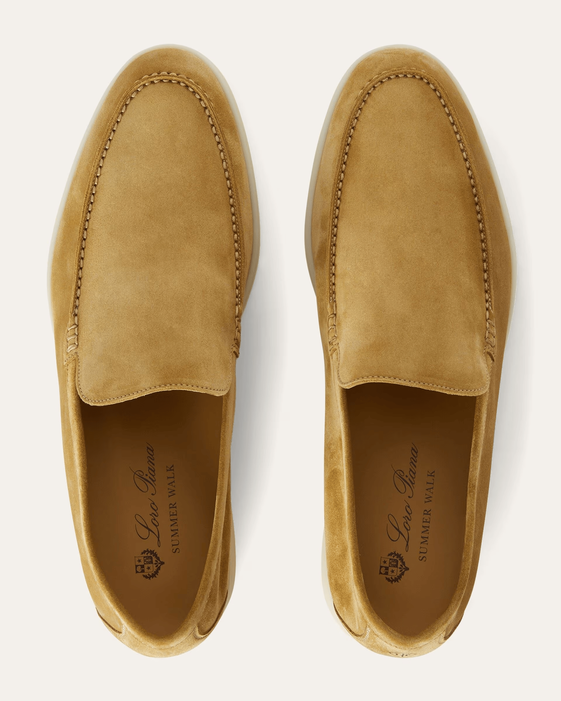 Loro Piana Summer Walk Suede Loafers - Dijon Mustard Yellow (D06N)