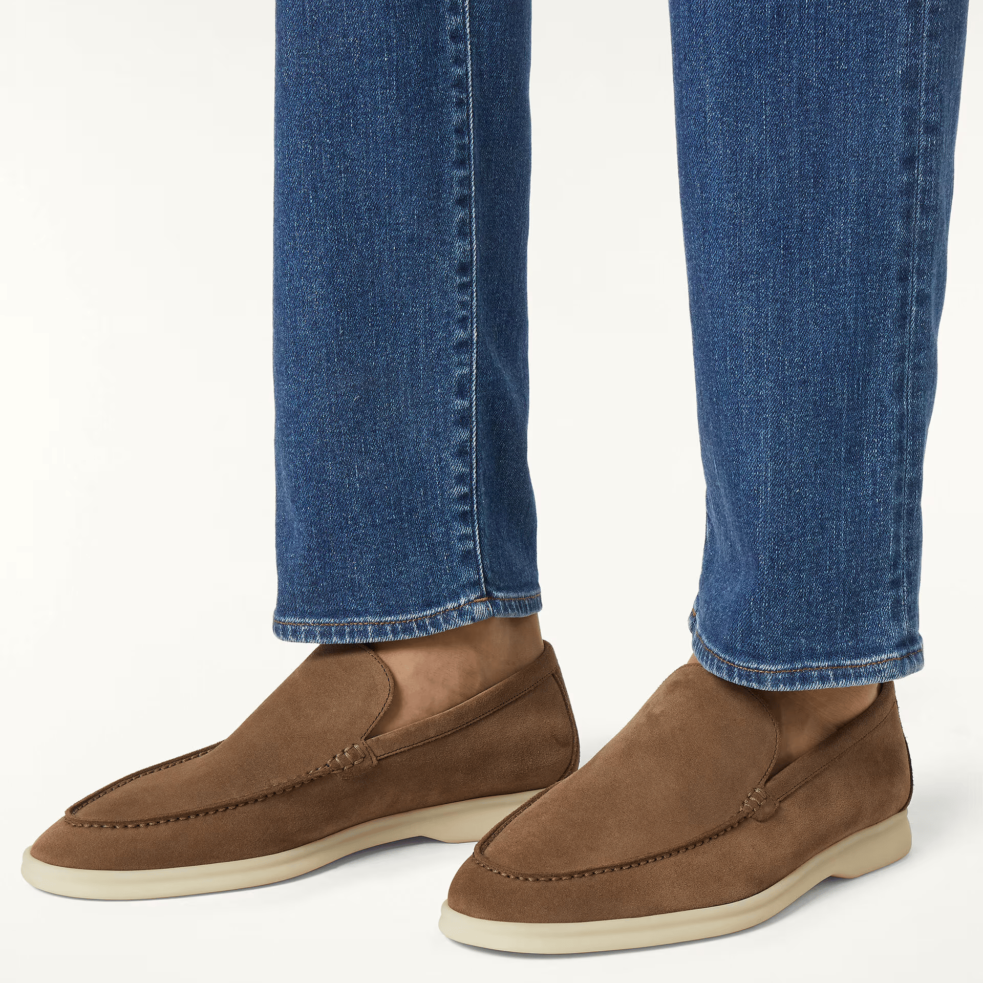 Loro Piana Summer Walk Suede Loafers - Dusk (H0X4)