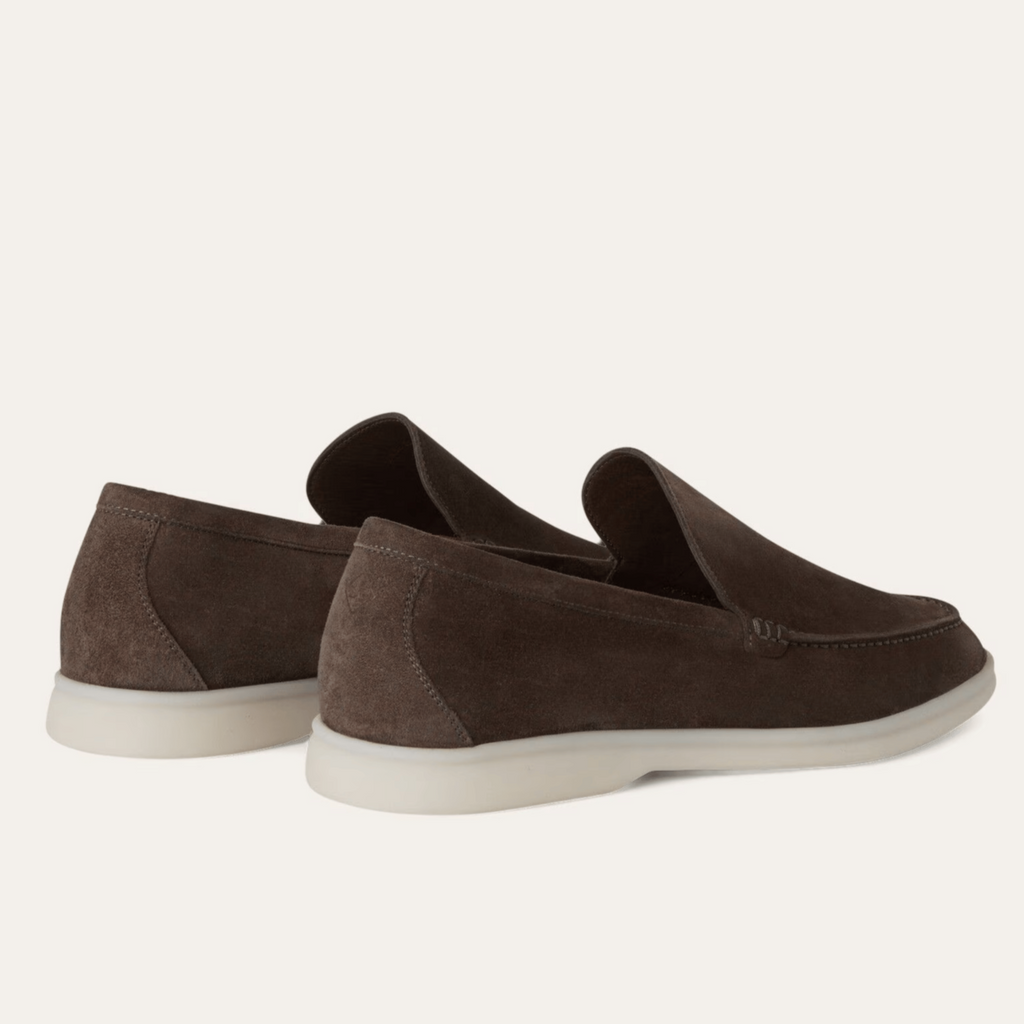 Loro Piana Summer Walk Suede Loafers - Warm Gray (MD84)