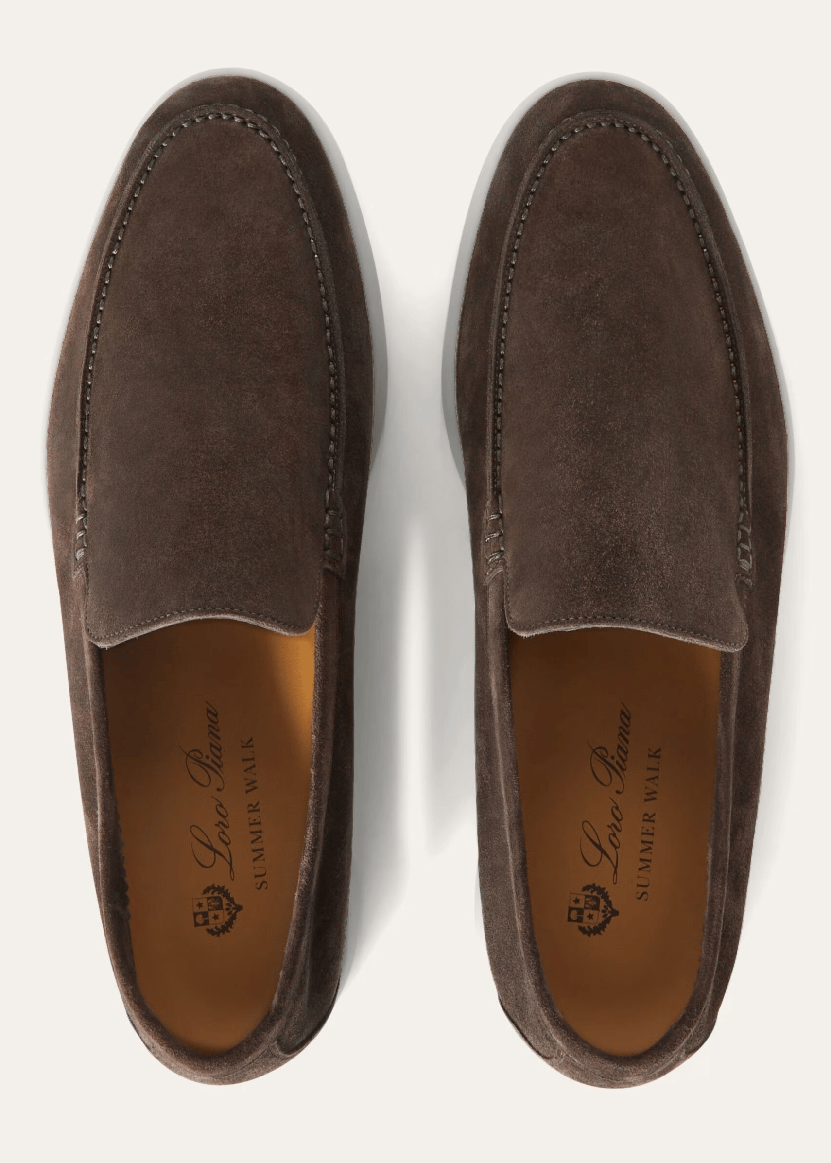 Loro Piana Summer Walk Suede Loafers - Warm Gray (MD84)