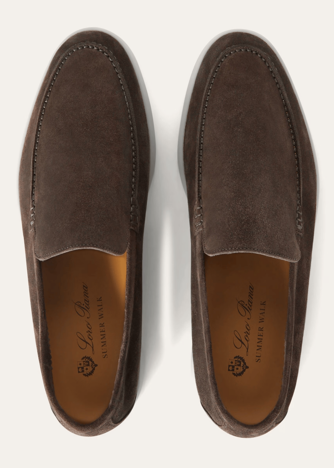 Loro Piana Summer Walk Suede Loafers - Warm Gray (MD84)