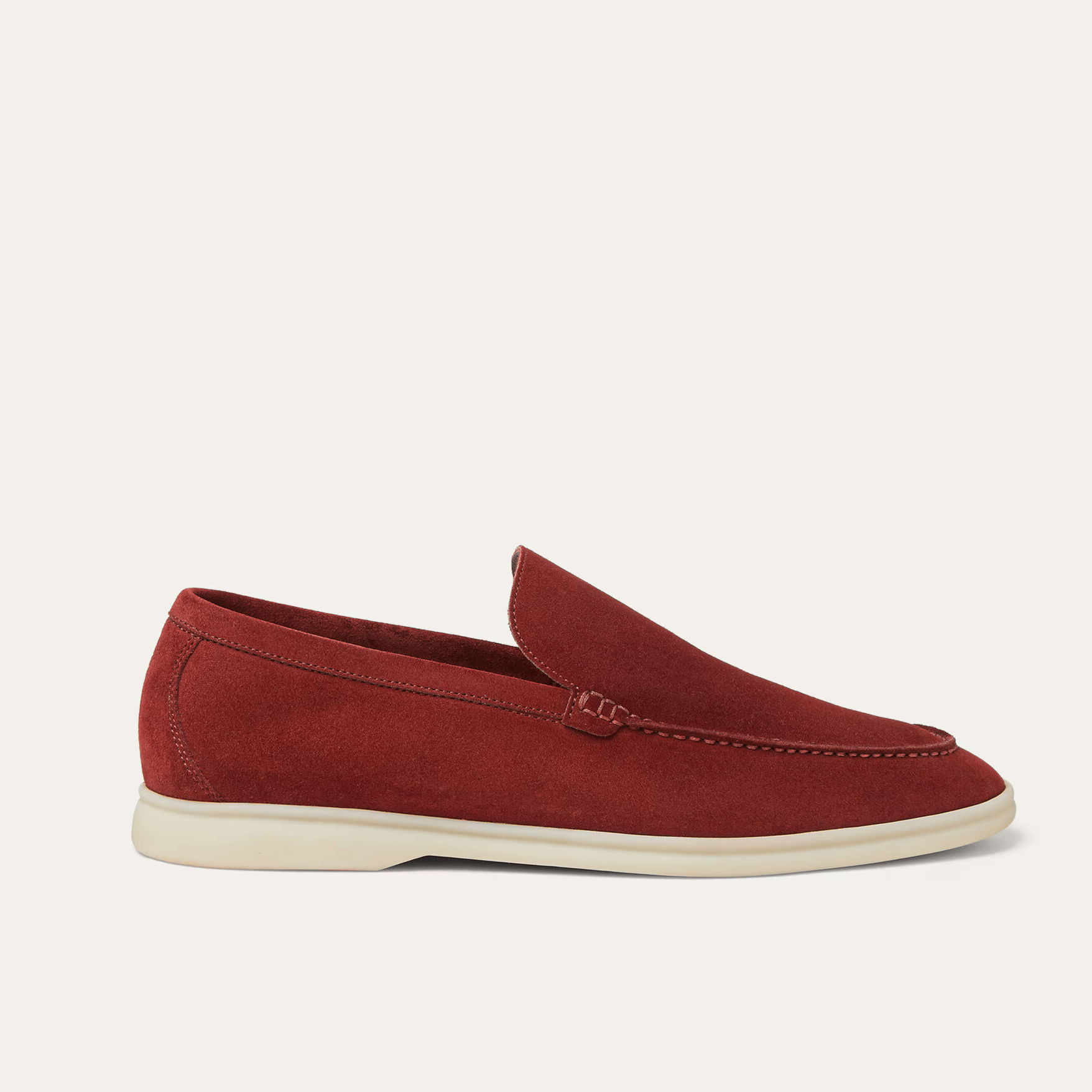 Loro Piana Summer Walk Suede Loafers -  Dried Red (R0DV)