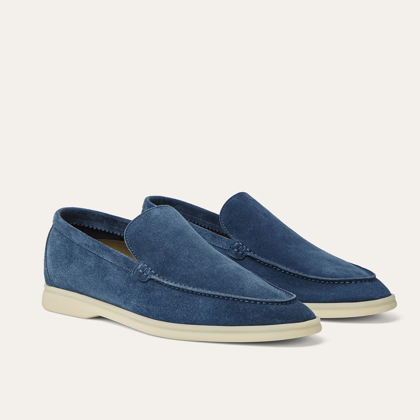 Loro Piana Summer Walk Suede Loafers - Black Figs (W1CQ)