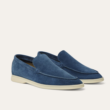 Loro Piana Summer Walk Suede Loafers - Black Figs (W1CQ)