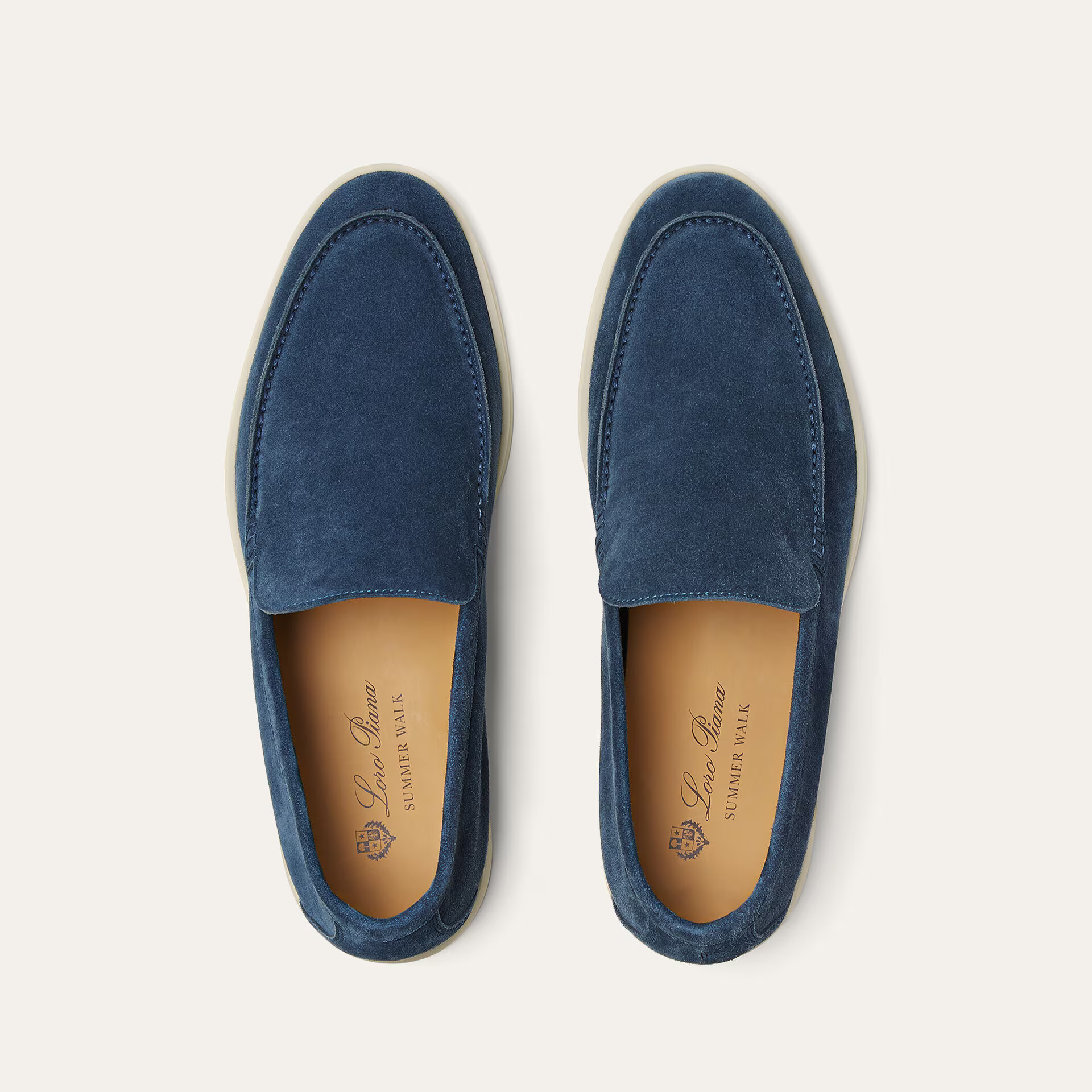 Loro Piana Summer Walk Suede Loafers - Black Figs (W1CQ)