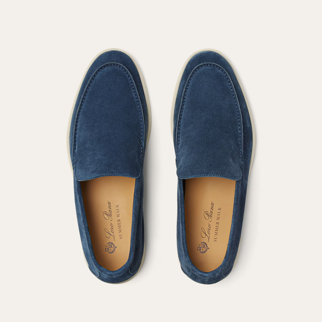Loro Piana Summer Walk Suede Loafers - Black Figs (W1CQ)