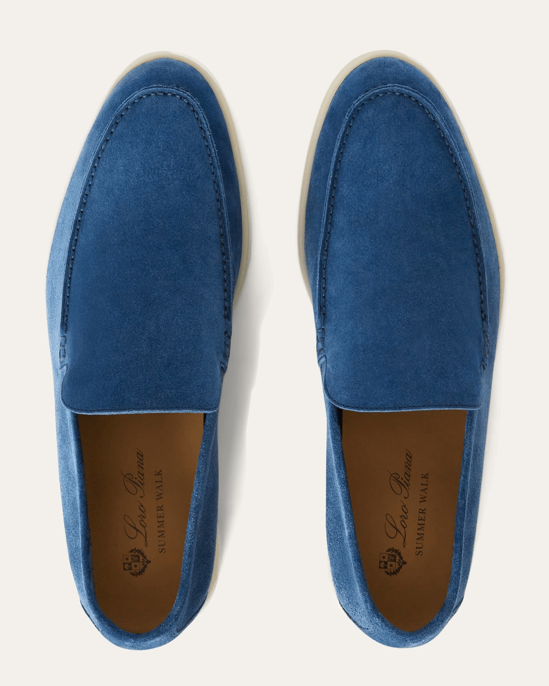 Loro Piana Summer Walk Suede Loafer - Cobalt Ink (135)