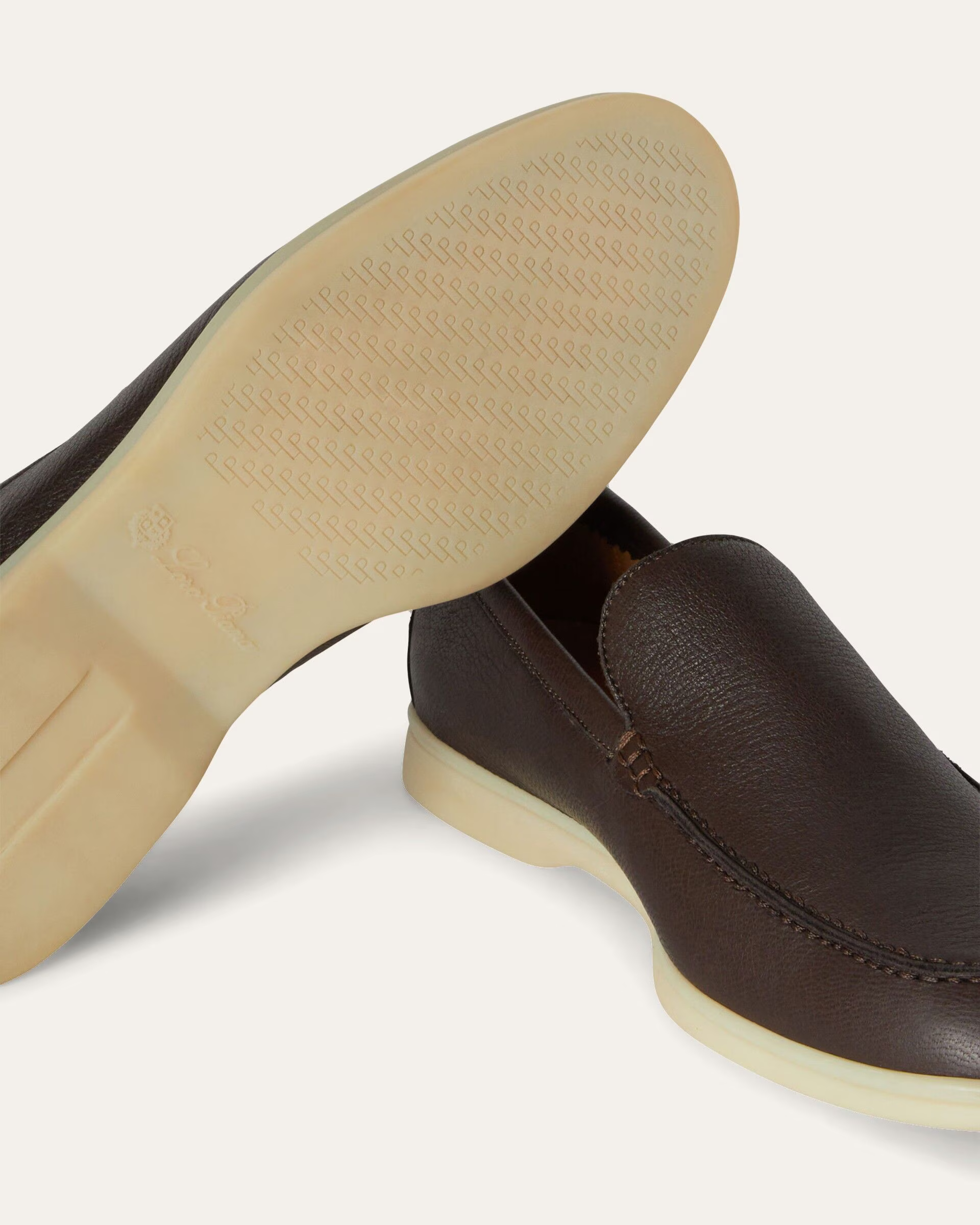 Loro Piana Summer Walk Elk Leather Loafers -  Very Dark Brown (H027)