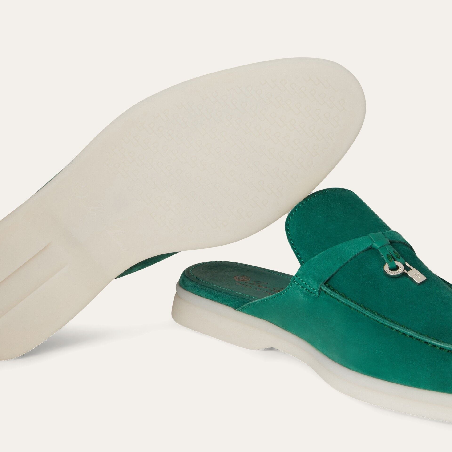 Loro Piana Babouche Charms Walk Slippers - Forest Leaves (50RT)