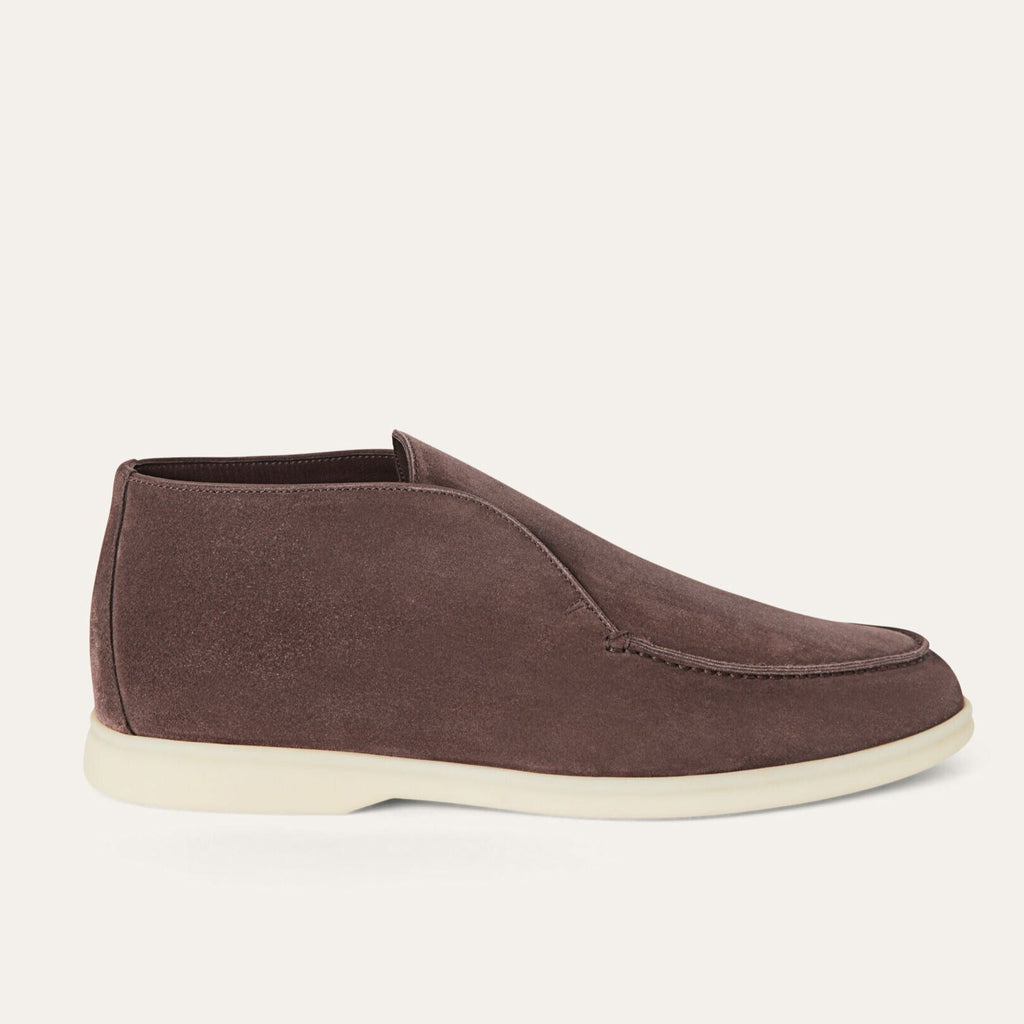 Loro Piana Open Walk Suede Ankle Boots - Warm Gray (MD84)