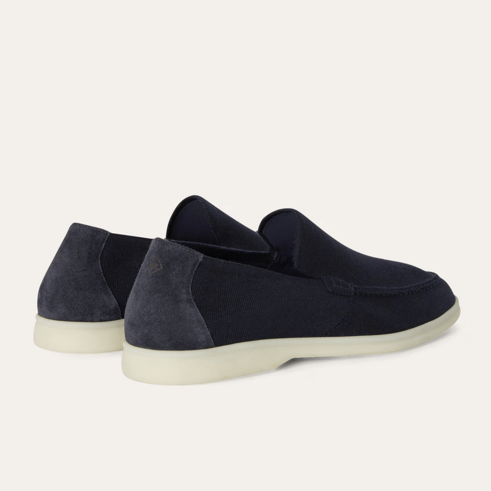 Loro Piana Summer Knitted Walk Wish® Wool Loafers -  Navy Blue (W000)