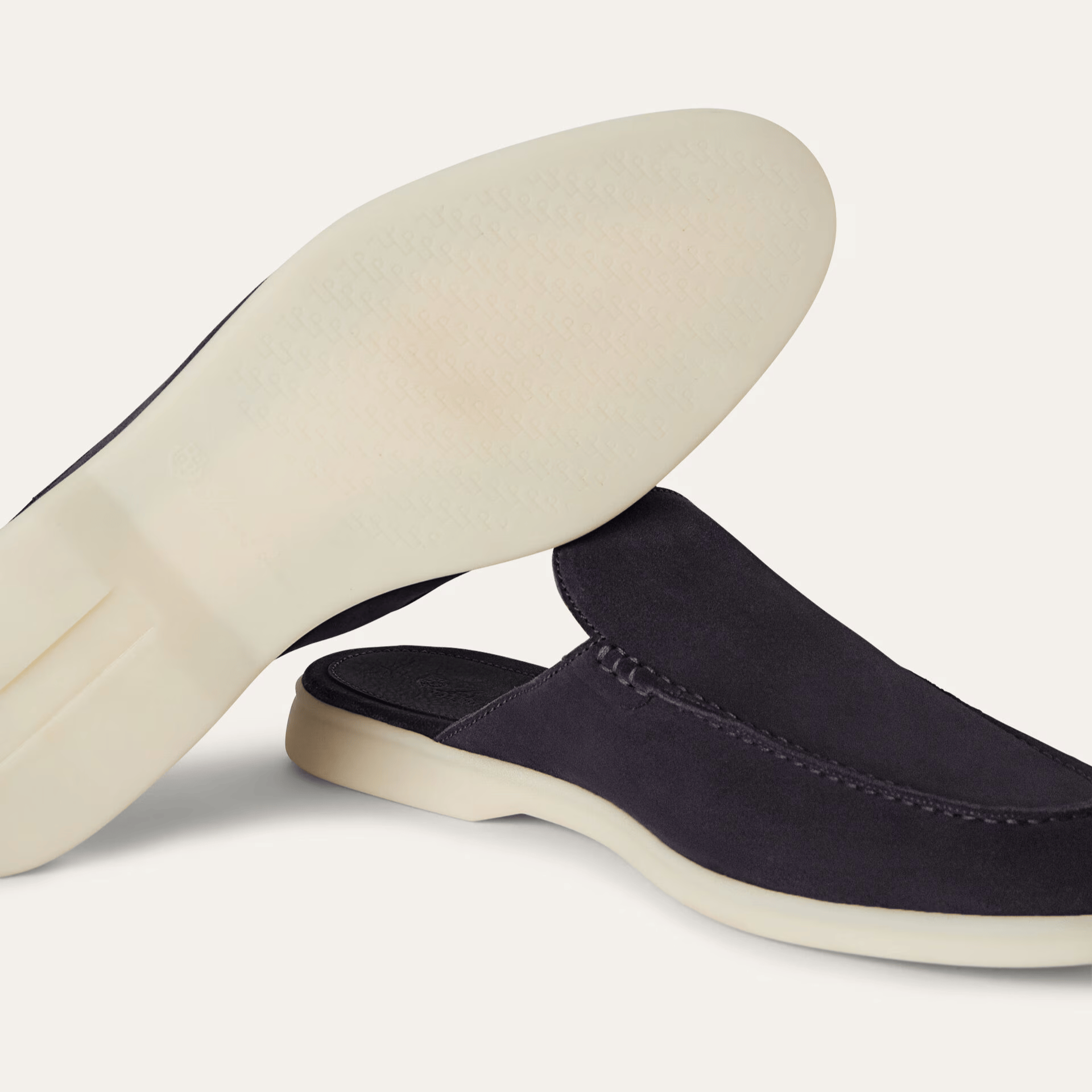 Loro Piana Babouche Walk Suede Loafers - Black (203)