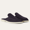 Loro Piana Babouche Walk Suede Loafers - Black (203)