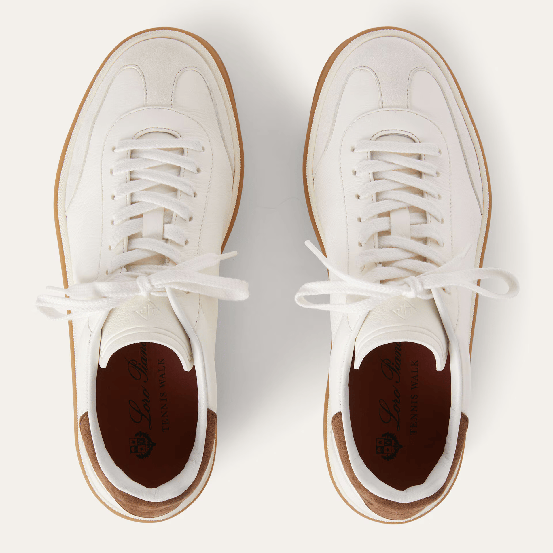 Loro Piana Tennis Walk Deerskin Sneakers - White (1000)