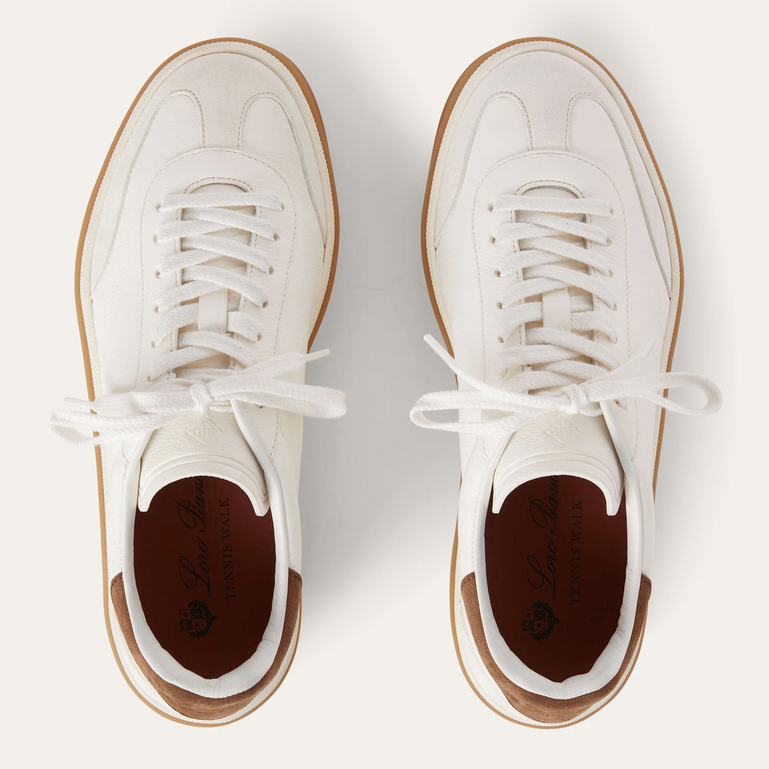 Loro Piana Tennis Walk Deerskin Sneakers - White (1000)