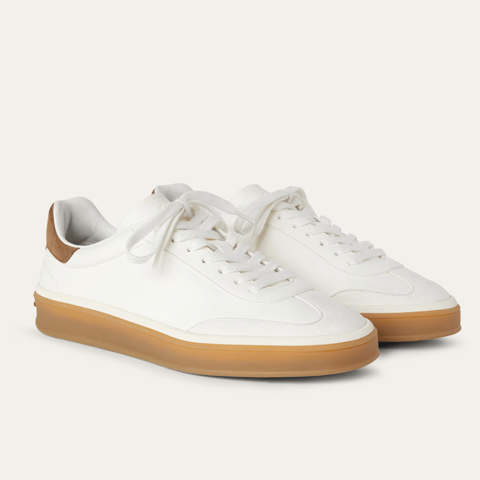 Loro Piana Tennis Walk Deerskin Sneakers - White (1000)