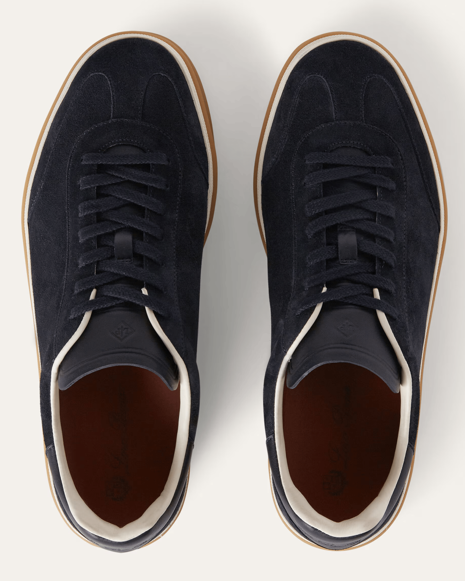 Loro Piana Tennis Walk Suede Calf Split Sneakers - Navy Blue (W000)
