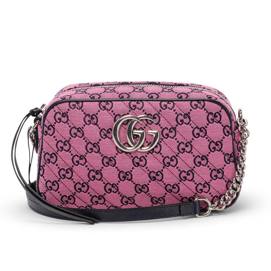 Gucci GG Canvas Quilted Marmont Shoulder Bag – Pink