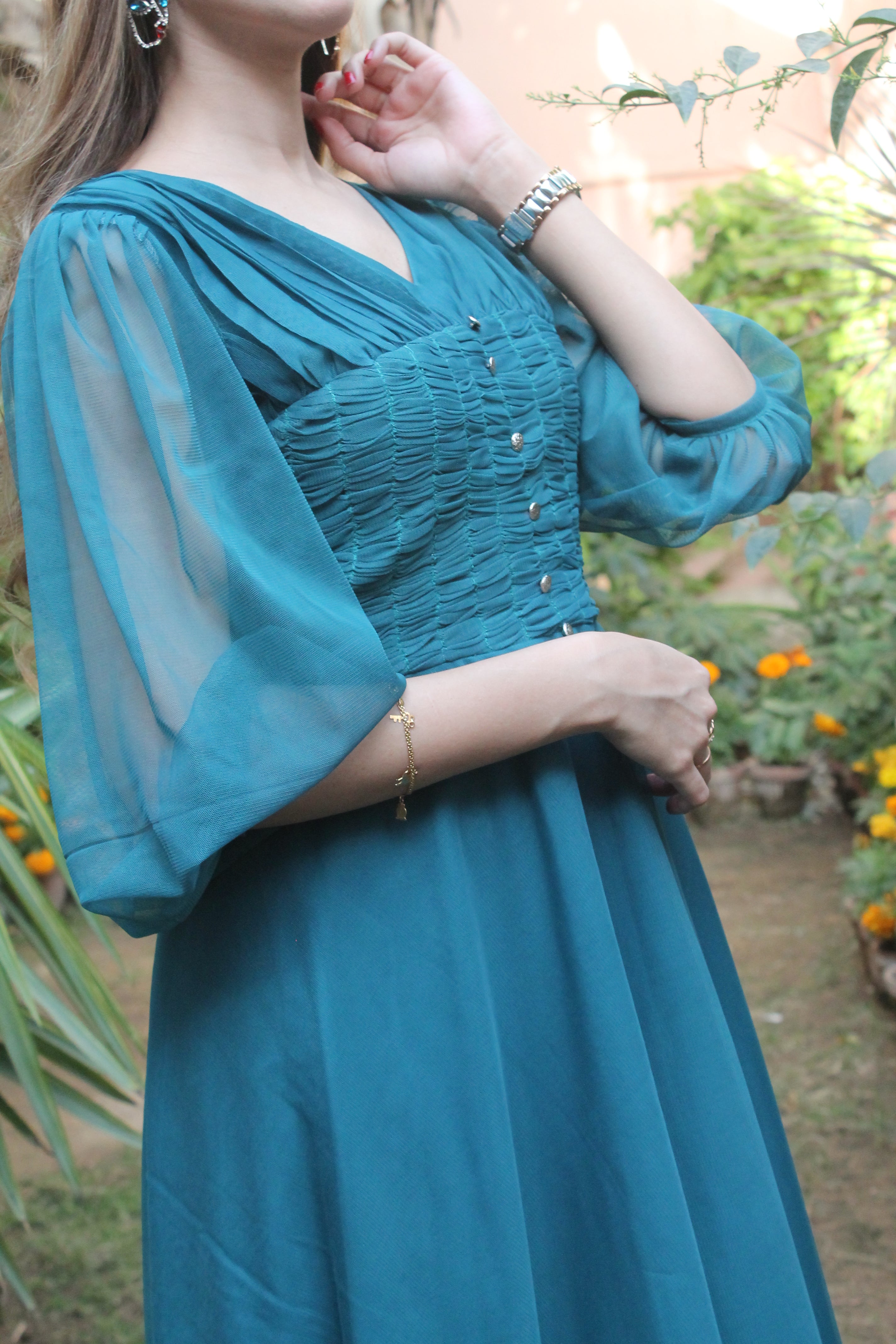 Jade Green Tulle Dress