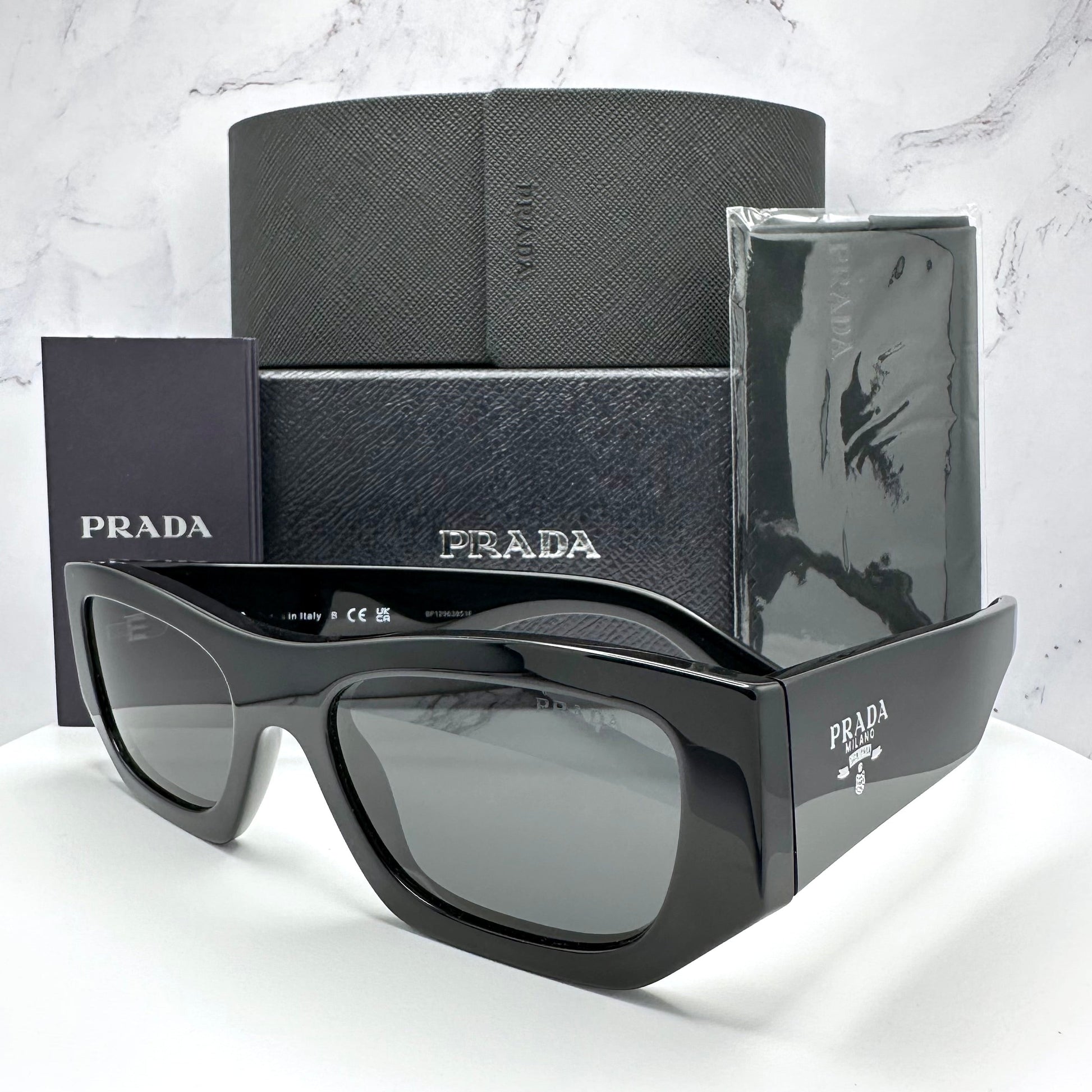 Prada PRA01S 16K08Z Black Sunglasses