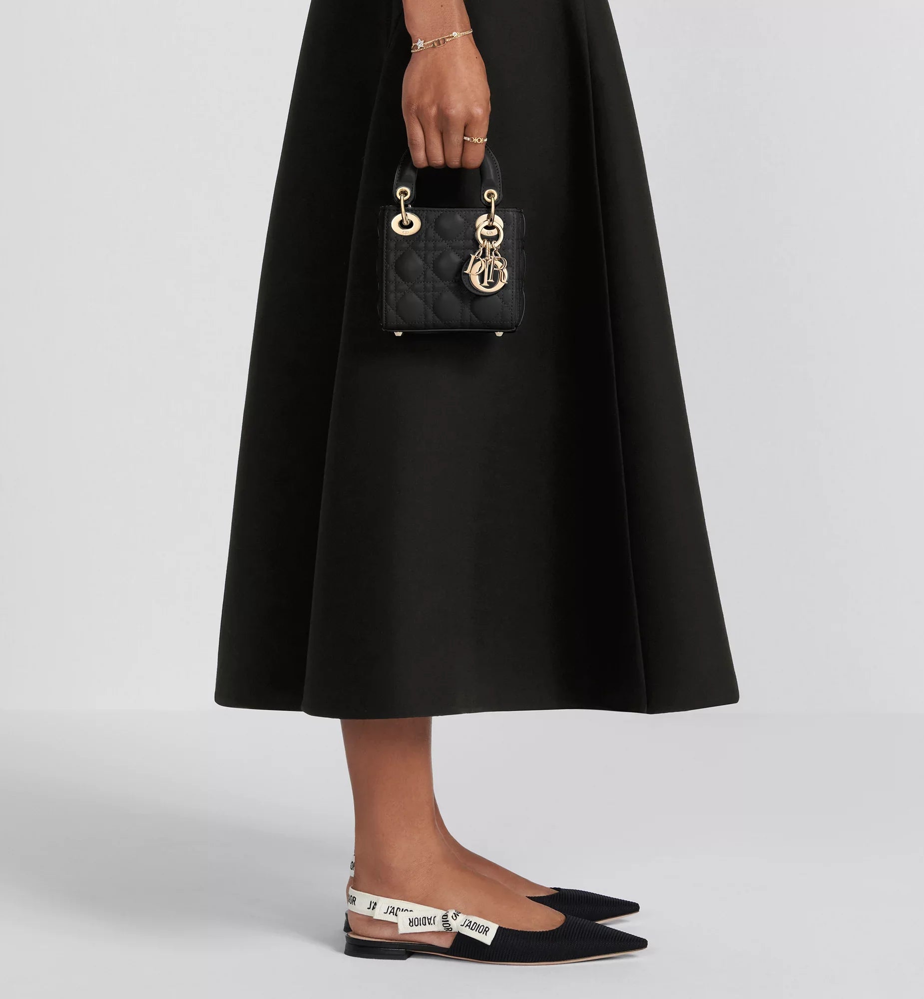 Dior Lady Dior Lambskin Micro Bag - Black Cannage