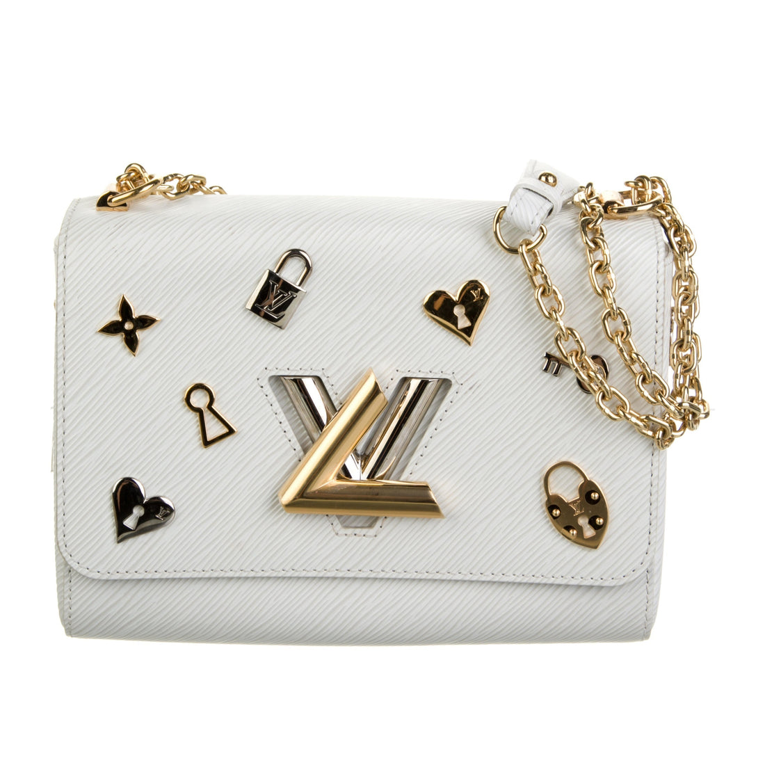 Louis Vuitton Twist MM Shoulder Bag - White