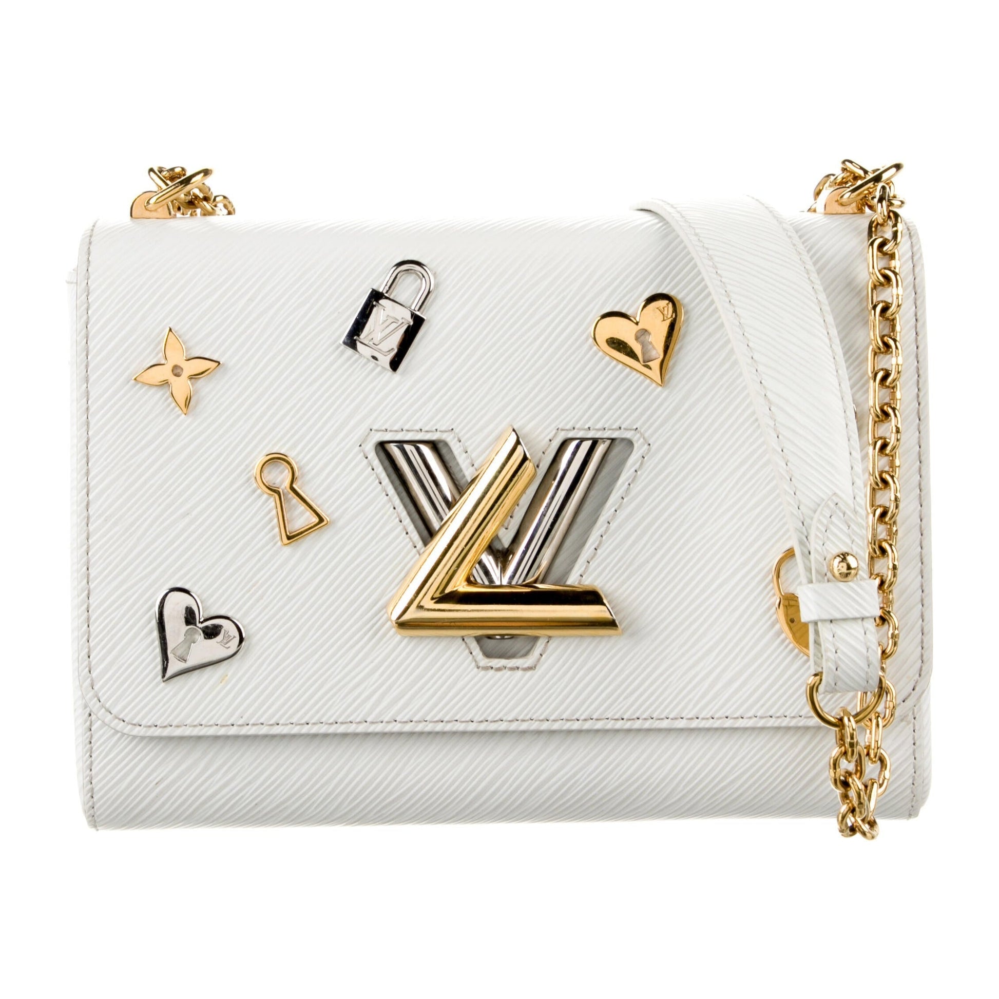 Louis Vuitton Twist MM Shoulder Bag - White