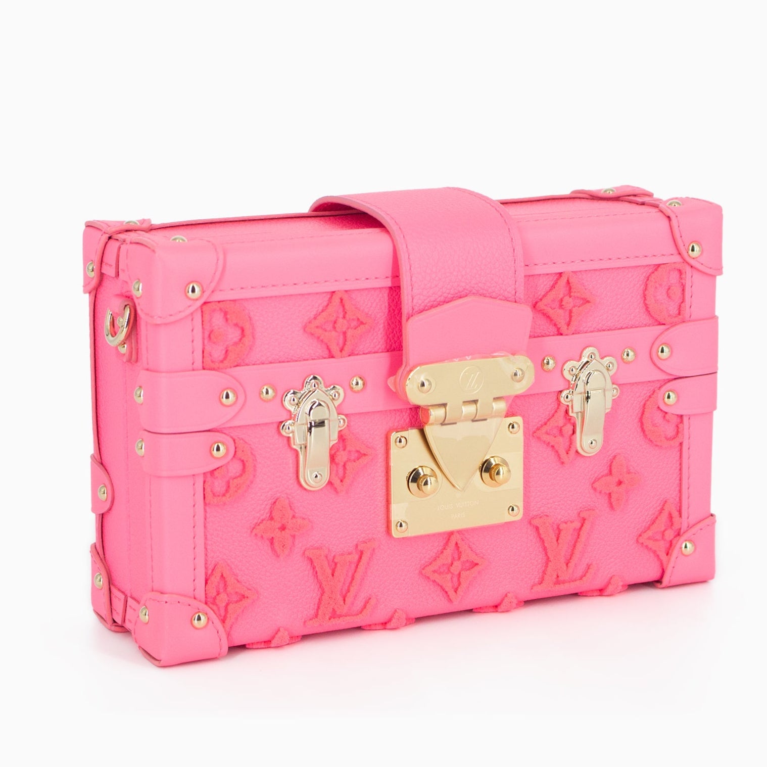 Louis Vuitton Monogram Tuffetage Petite Malle Shoulder Bag - Rose Fluo