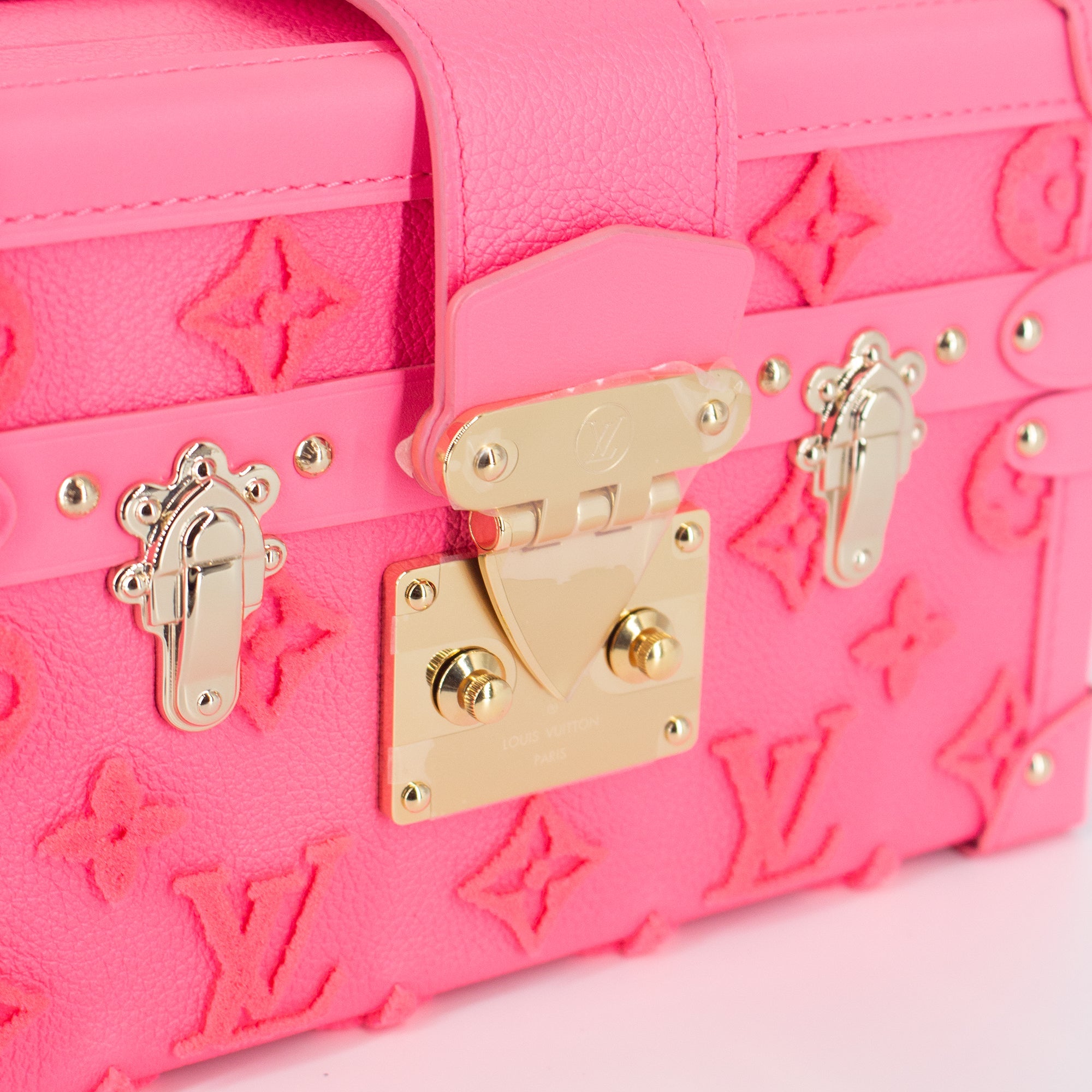 Louis Vuitton Monogram Tuffetage Petite Malle Shoulder Bag - Rose Fluo