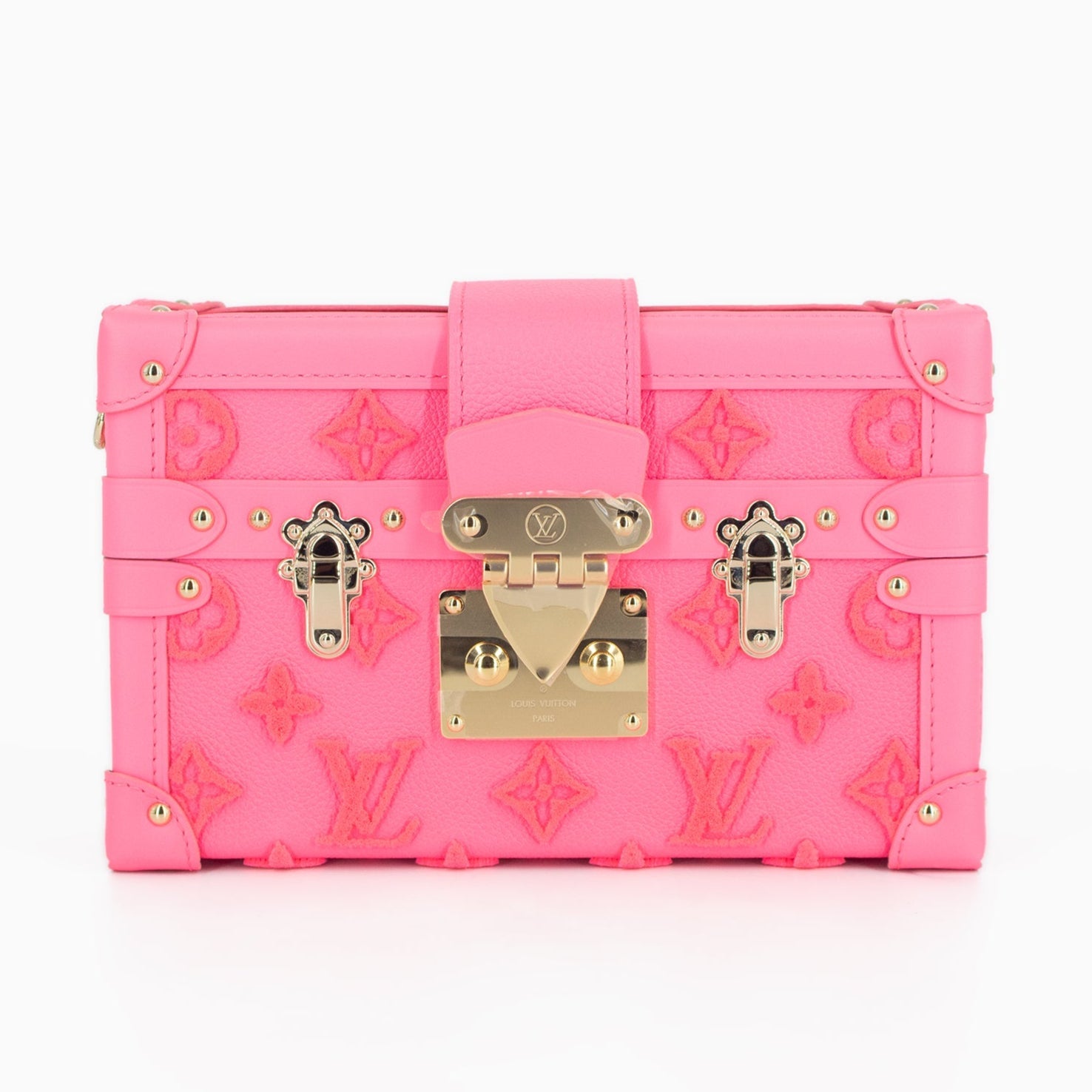 Louis Vuitton Monogram Tuffetage Petite Malle Shoulder Bag - Rose Fluo