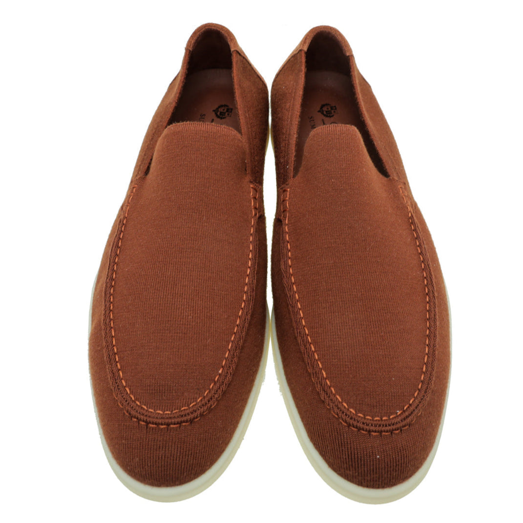 Loro Piana Classic Summer Knitted Walk Loafer - Rust (227)