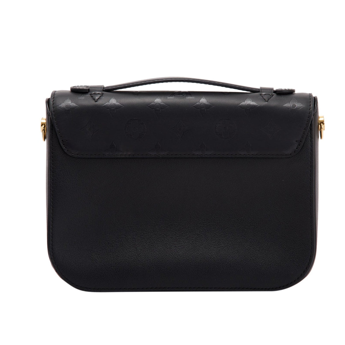 Louis Vuitton Calfskin Monogram Very Messenger Handbag - Black