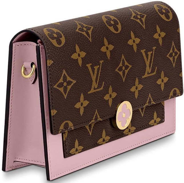 Louis Vuitton Monogram Canvas Flore Chain Wallet Bag - Rose Ballerine