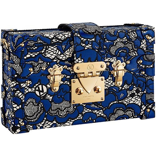 Louis Vuitton Floral Lace Print Petit Malle Handbag - Blue