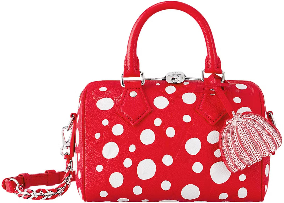 Louis Vuitton x Yayoi Kusama Speedy 20 Bandoulière Handbag - Red