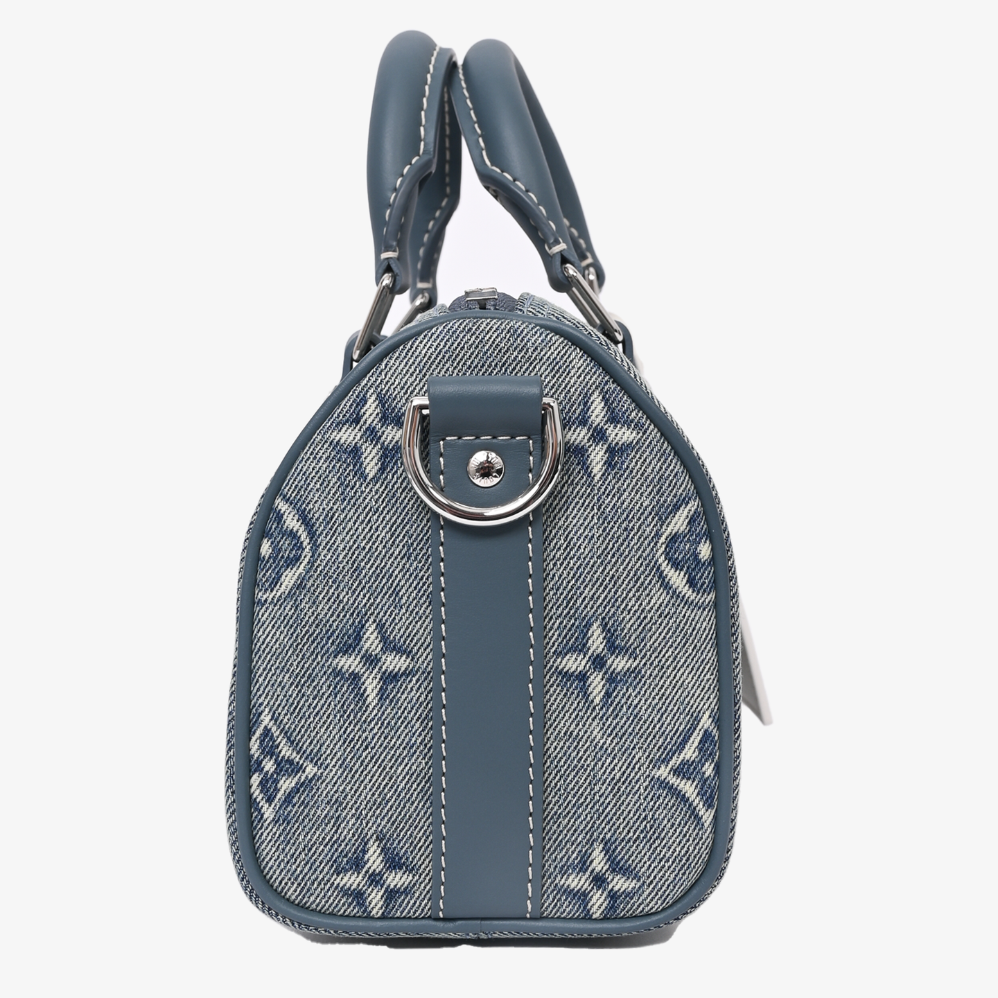 Louis Vuitton Keepall Bandoulière 25 Washed Denim Duffle Bag - Blue