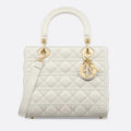 Dior Medium Lady Dior Bag - Latte Cannage Lambskin