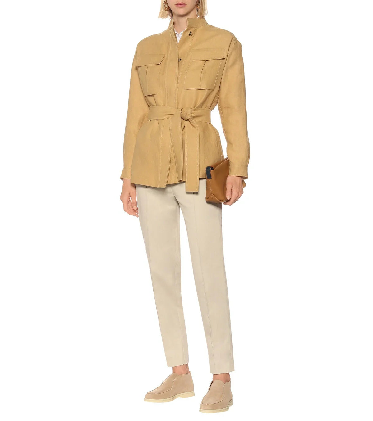 Loro Piana Open Walk Suede Ankle Boots - Beige