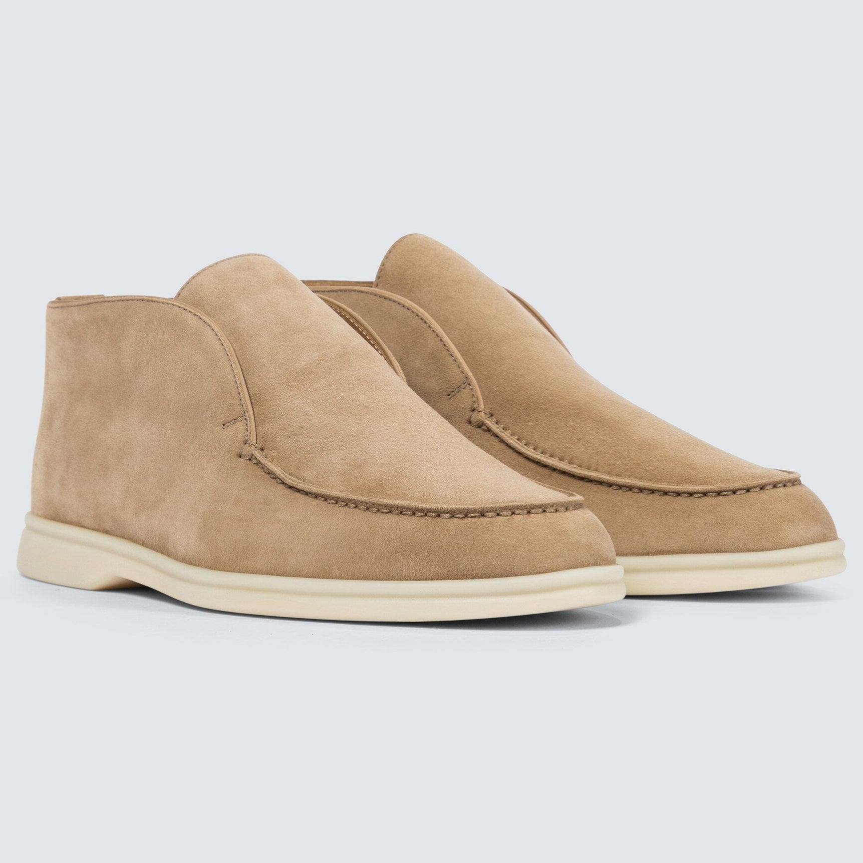 Loro Piana Open Walk Suede Ankle Boots - Goatskin Sandstone