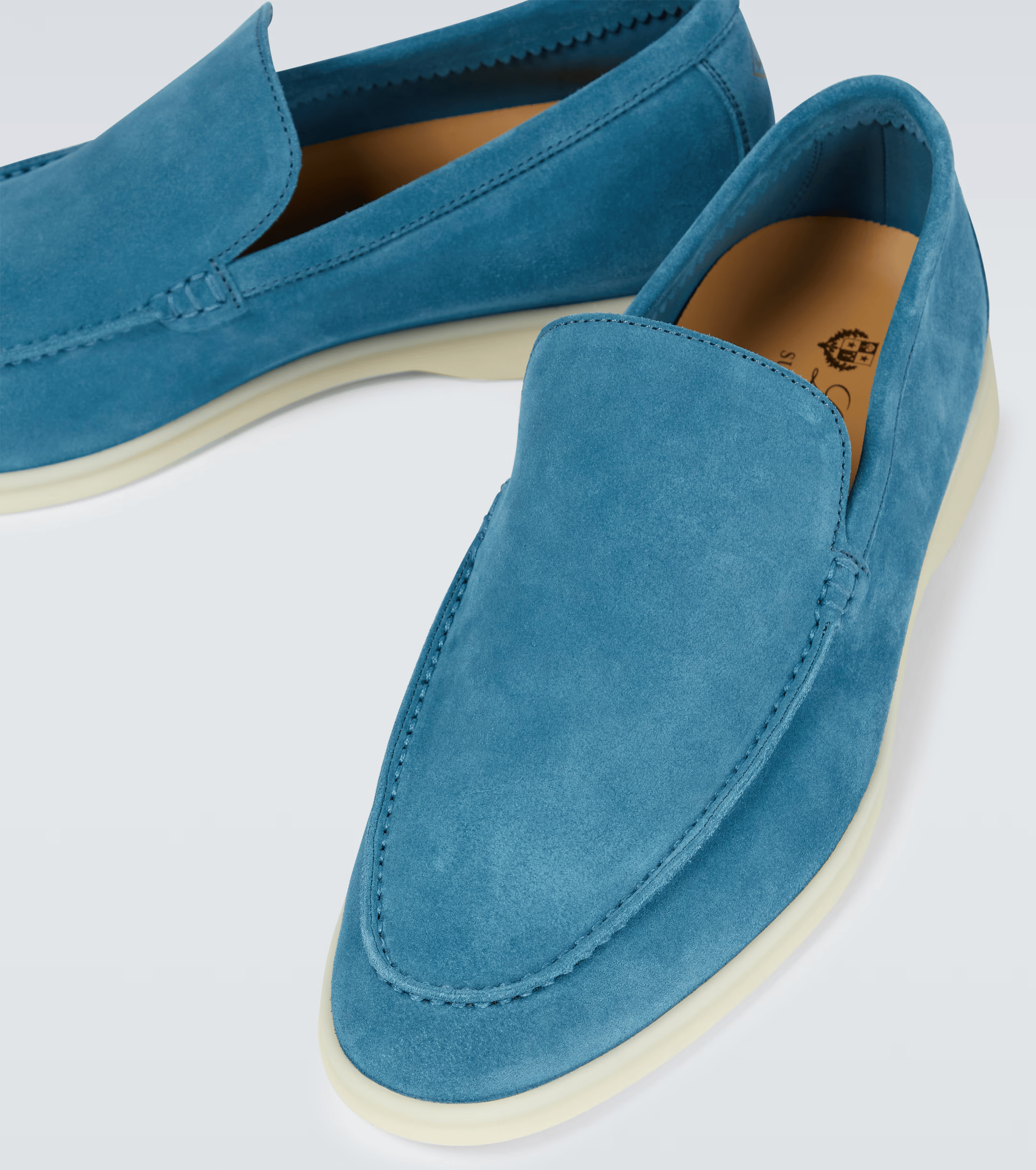 Loro Piana Summer Walk Suede Loafers - Blue