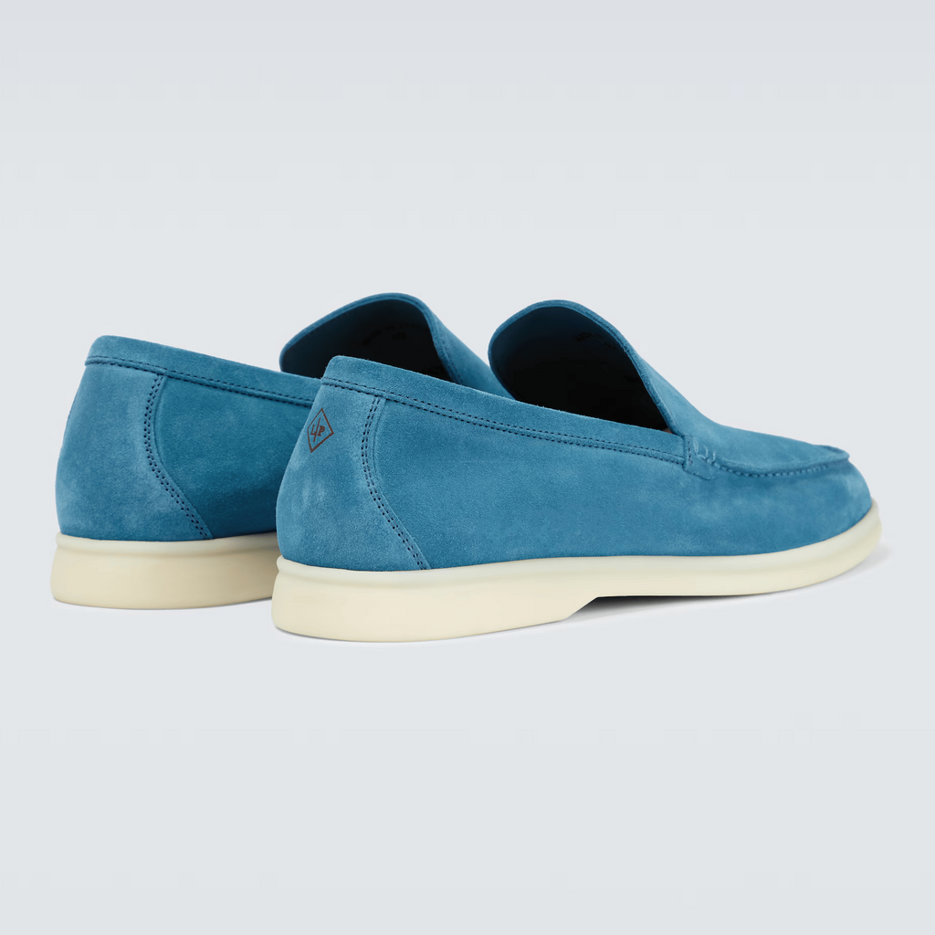 Loro Piana Summer Walk Suede Loafers - Blue