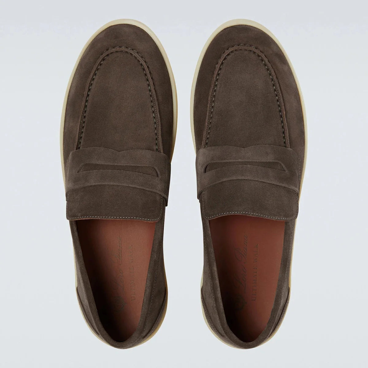 Loro Piana Summer Walk Suede Penny Loafers - Brown (208)