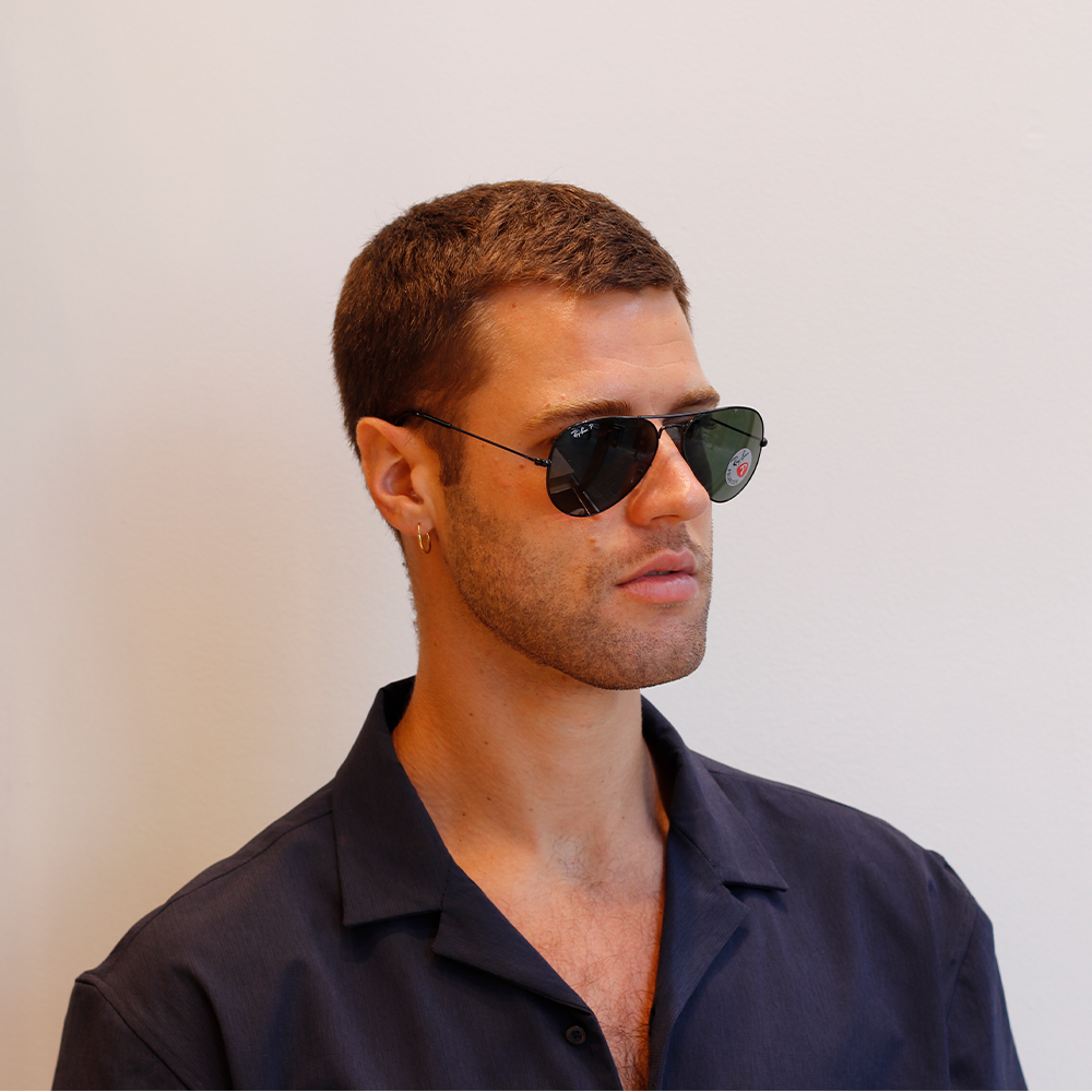 Ray Ban Aviator Classic RB3025 002/58 Black Frame Sunglasses