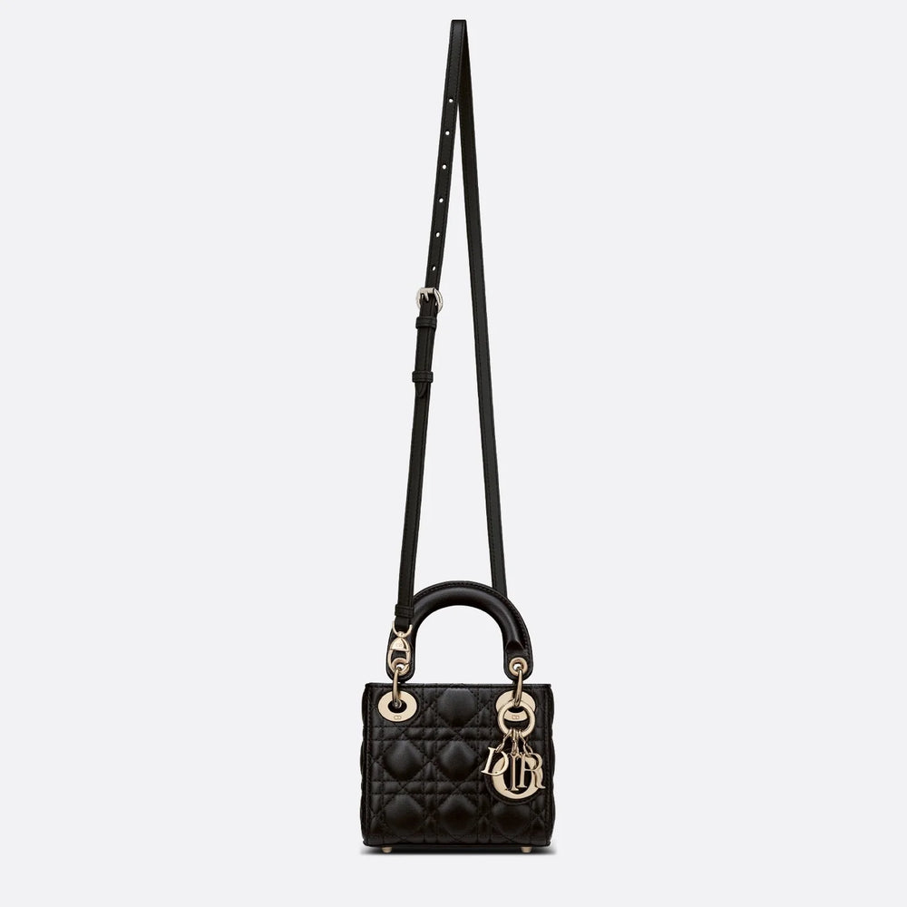 Dior Lady Dior Lambskin Micro Bag - Black Cannage