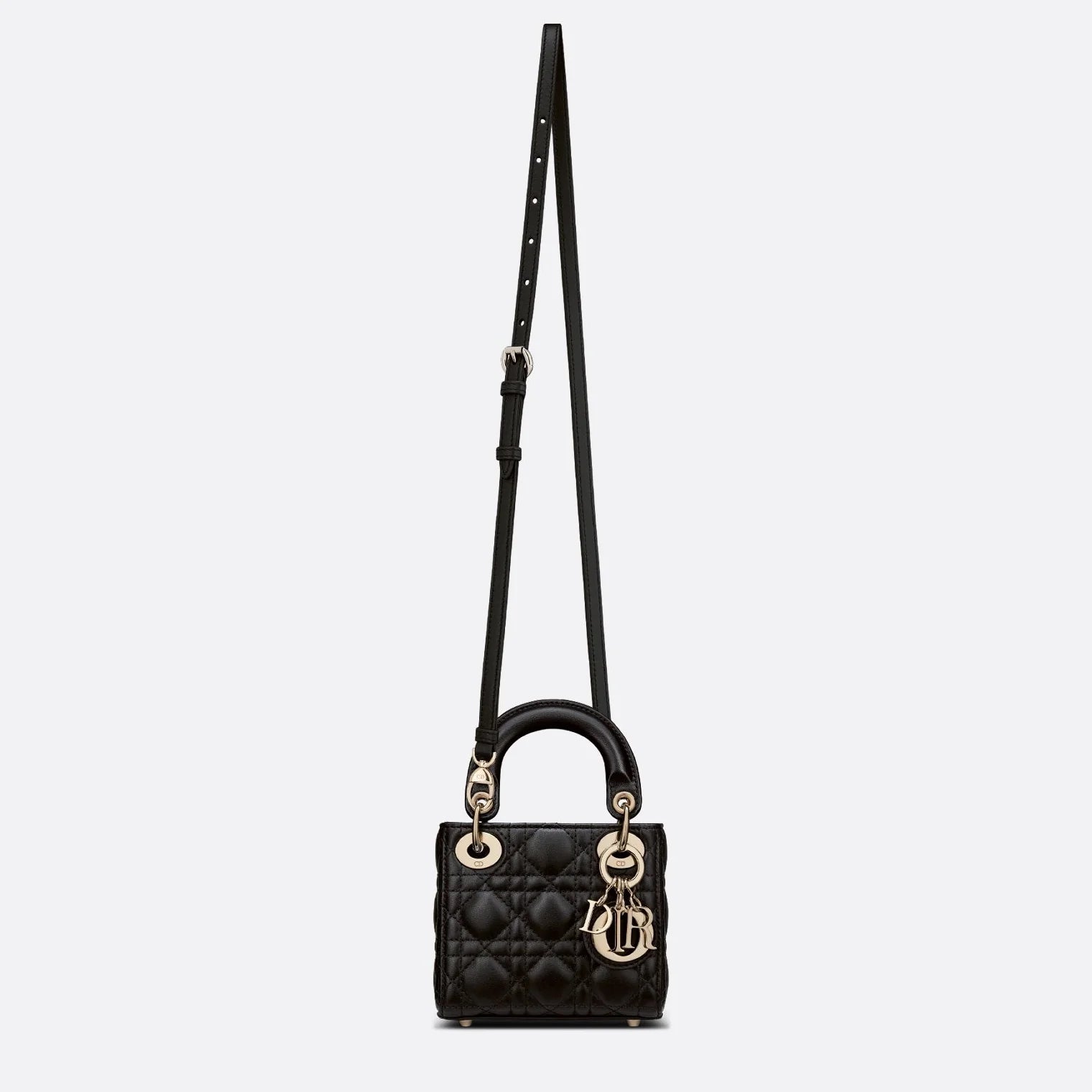 Dior Lady Dior Lambskin Micro Bag - Black Cannage